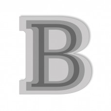 Letter B - High-Relief