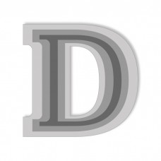 Letter D - High-Relief