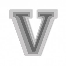 Letter V - High-Relief